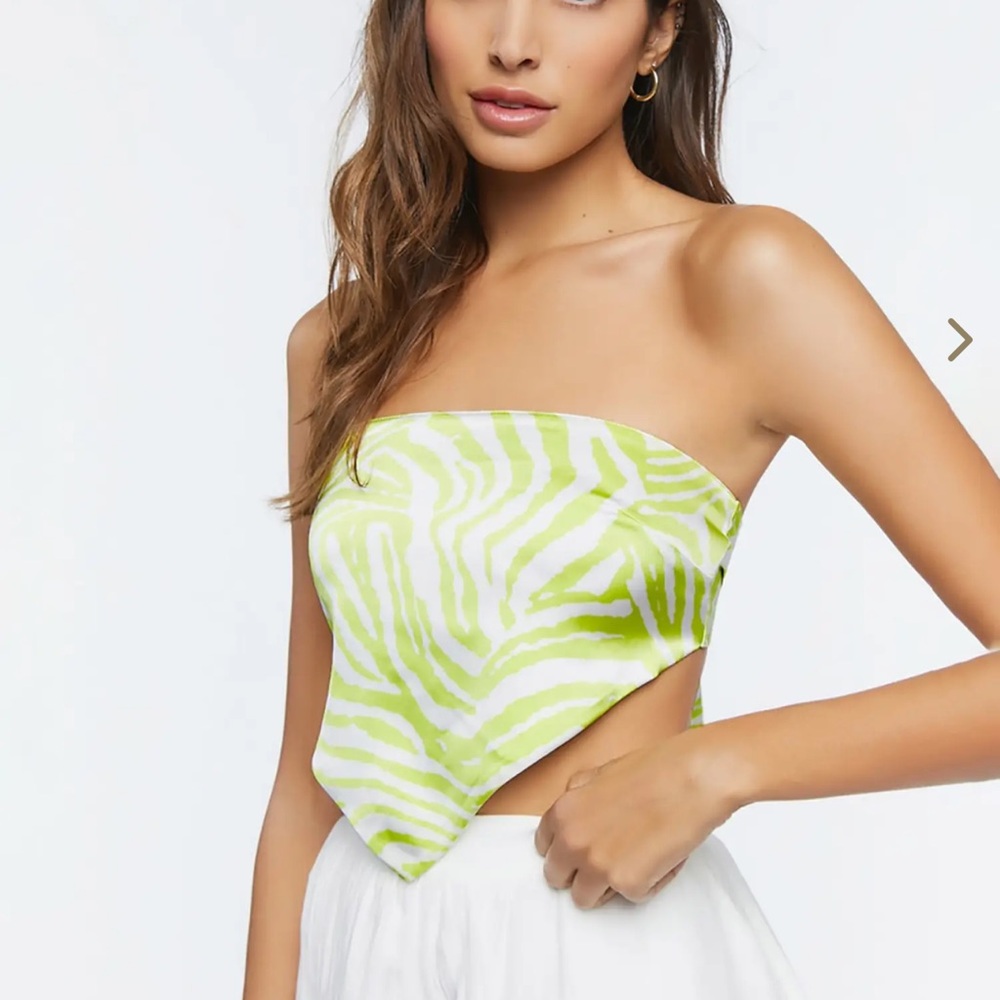 Lime Zebra Print Women's Top
